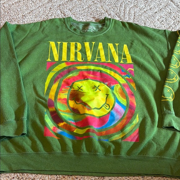 NIRVANA Green Crewneck - Picture 1 of 5